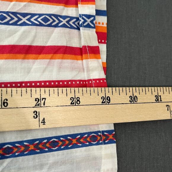 Mountain And Isle Shirt Mens Large Multicolor Striped Button Up Short Sleeves - Picture 9 of 10